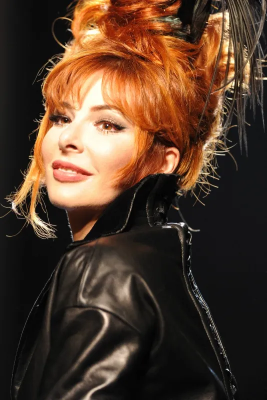mylene farmer wears the bride dress during jean-paul gaultier haute-couture show in paris
