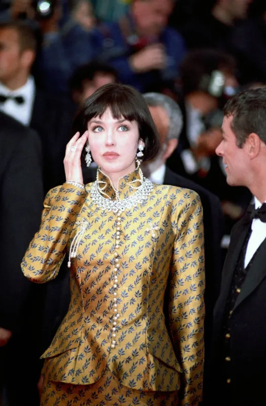 isabelle adjani - president of the jury- and patrick dupont ( member of the jury ) at the 1997 cannes film festival , 768341 010 cannes france