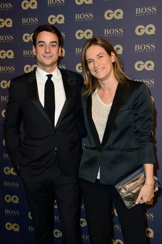 julian bugier and his wife claire fournier attending the gq men of the year 2014 awards held at musee d'orsay in paris, france on november 19, 2014 photo by nicolas briquet abacapresscom , 476502 054 paris france