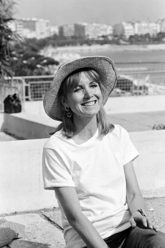 french actress bulle ogier poses during the cannes film festival in cannes, southern france, on may 25, 1976 (photo by -   afp)