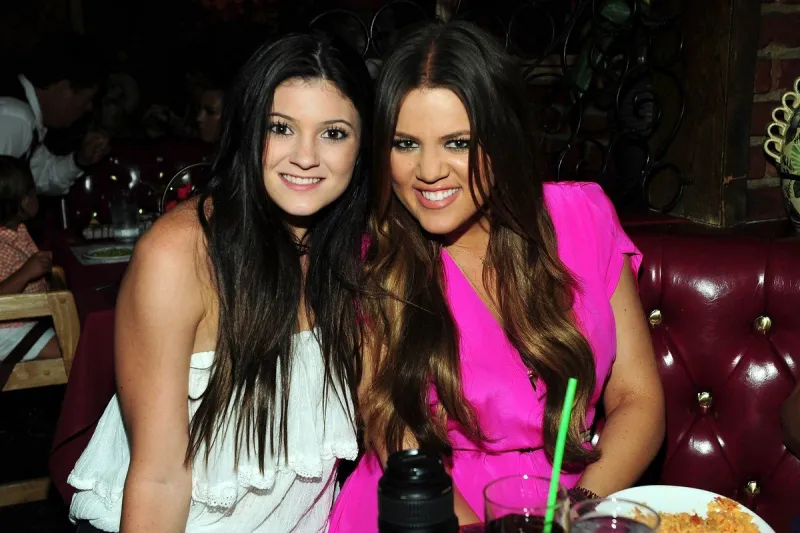 exclusive kylie jenner (l) and khloe kardashian at kylie jenner's birthday party at casa vega restaurant in studio city, los angeles, ca, usa on august 11, 2011 photo by albert michael startraks abacapresscom