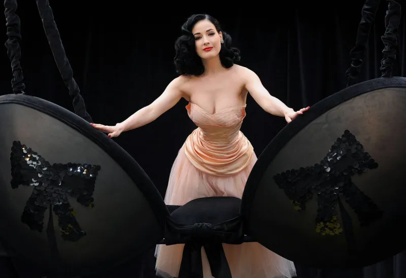 american burlesque dancer dita von teese launches her new wonderbra collection at covent garden in london, uk on september 23, 2008 photo by xposure abacapresscom