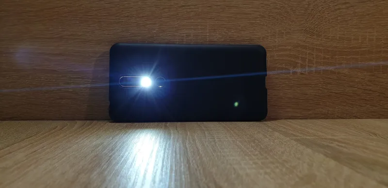 flashlight on the phone led flashlight on a smartphone