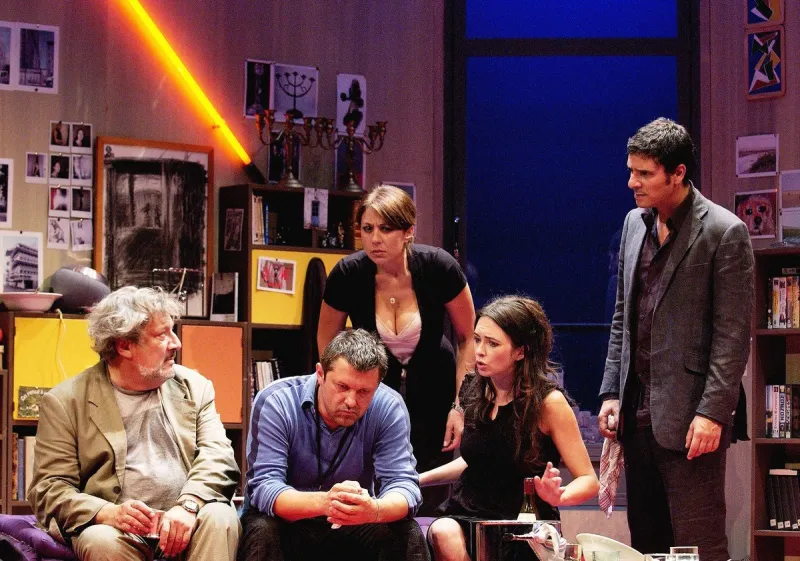 run through of the play 'pour ceux qui restent' written by pascal elbe and directed by charles berling