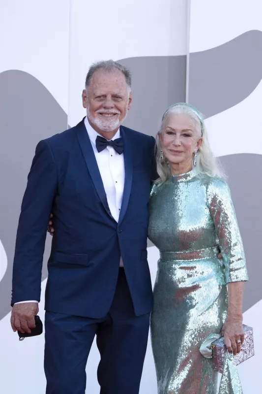 taylor hackford and helen mirren attending the madres paralelas premiere and opening ceremony of the 78th venice international film festival in venice, italy on september 01, 2021 photo by aurore marechal abacapresscom