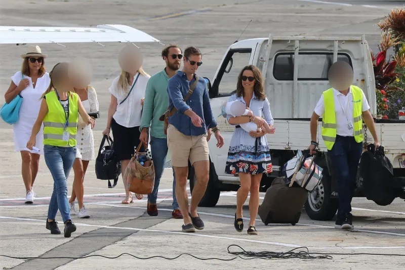 exclusive - pippa middleton leaves st barts