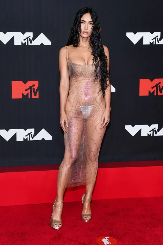 megan fox walking on the red carpet at the 2021 mtv video music awards held at the barclay's center in brooklyn, ny on september 12, 2021 photo by anthony behar spus abacapresscom