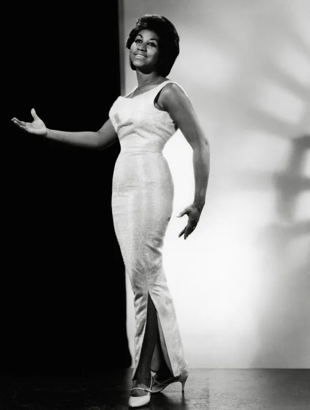file picture of aretha franklin who died on august 16, 2018 at 76 - publicity photo of aretha franklin, wearing a form fitting pencil dress, circa 1962 photo by photoshot abacapresscom , 647761 007 hollywood etats-unis united states