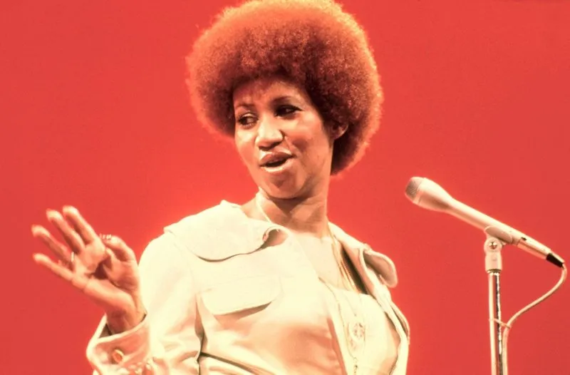 aretha franklin performs on the stage, early 70s photo by photoshot abacapresscom