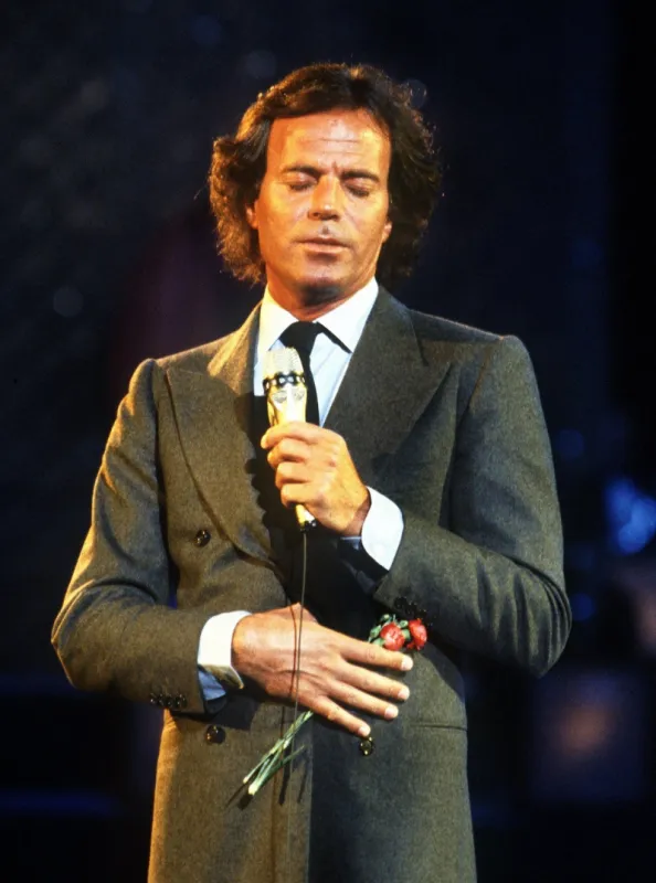 file photo of spanish singer julio iglesias, pictured during a concert in germany, may 1982 photo by picture alliance dpa abacapresscom , 509234 005 allemagne germany