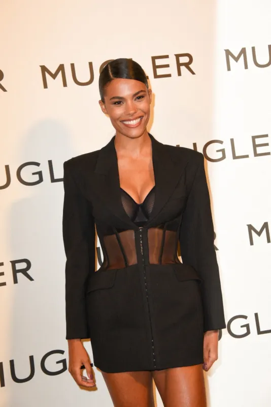 tina kunakey arriving at the 'thierry mugler  couturissime' exhibition opening held at the museum of fine arts in paris, france on september 28, 2021 photo by mireille ampilhac abacapresscom , 782183 028 paris france