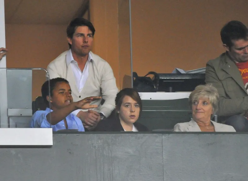 tom cruise attends the la galaxy vs chivas usa mls soccer game - los angeles
