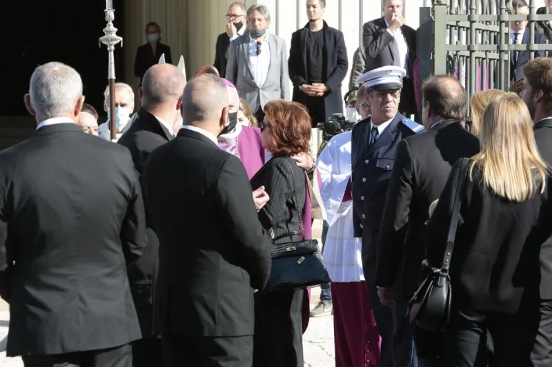 dominique tapie during the funeral of bernard tapie at the cathedral of the major on october 08, 202, in marseille, france bernard tapie has died from cancer at the age of 78 photo by patrick aventurier abacapresscom