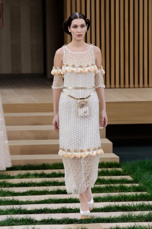paris haute-couture fashion week - chanel runway - bella hadid
