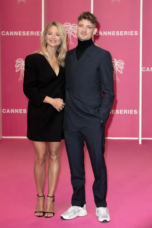 virginie efira and niels schneider attend the 4th edition of the cannes international series festival (canneseries) in cannes, southern france, on october 9, 2021 photo by david niviere abacapresscom , 783943 003 cannes france