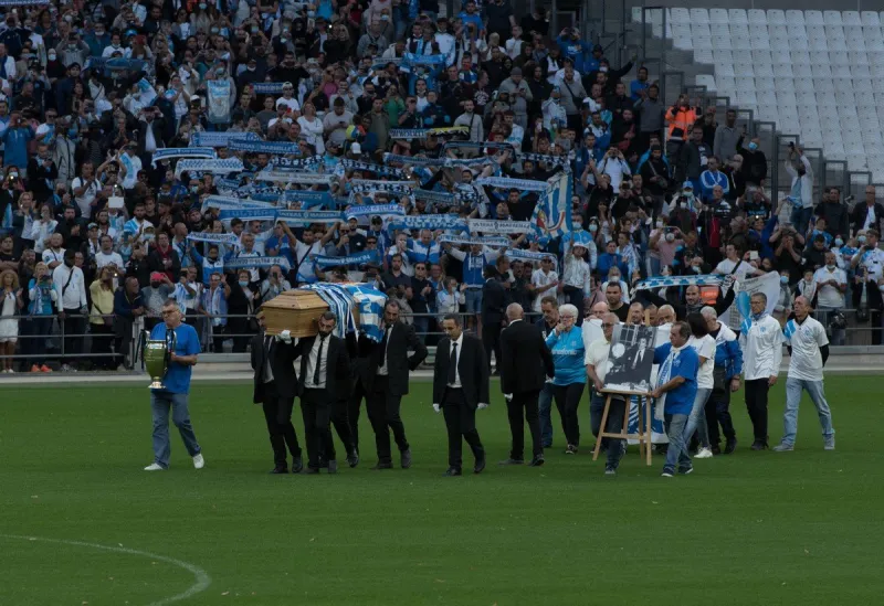 stade velodrome homage to bernard tapie - marseille