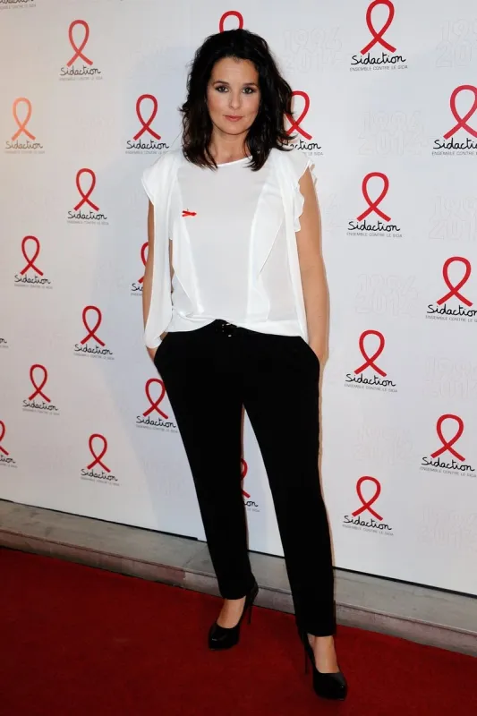 faustine bollaert posing at a photocall for the launching of the 2014 sidaction and the 'sidaction 20th anniversary' held at the musee du quai branly in paris, france on march 10, 2014 photo by aurore marechal abacapresscom , 437813 101 paris france