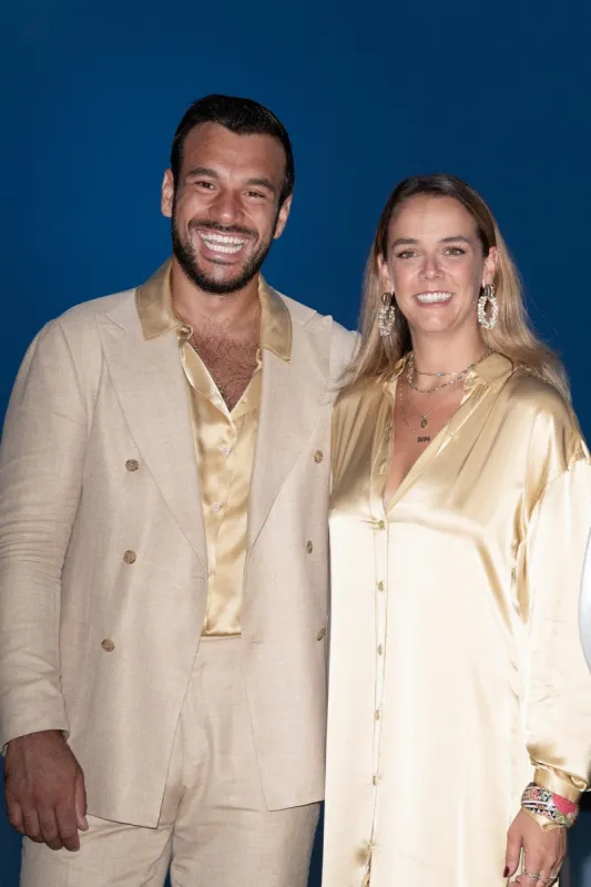 pauline ducruet and maxime giaccardi attend the fight aids gala at sporting monte-carlo,on july 24, 2021 in monte-carlo, monaco photo by david niviere abacapresscom , 774272 001 monte-carlo monaco