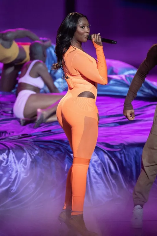 aya nakamura performs on stage during the 36th victoires de la musique at la seine musicale on february 12, 2021 in boulogne-billancourt, france photo by david niviere abacapresscom