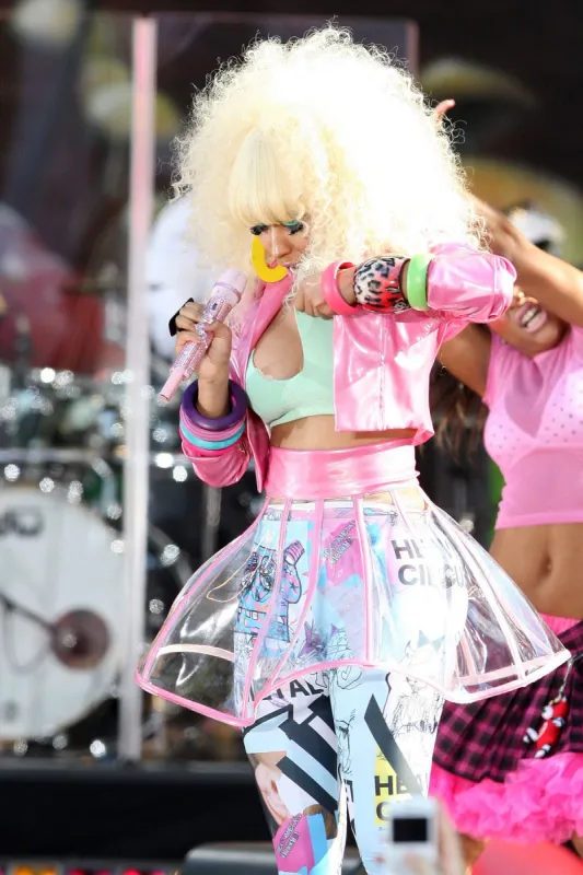 nicki minaj performs at good morning america - new york city