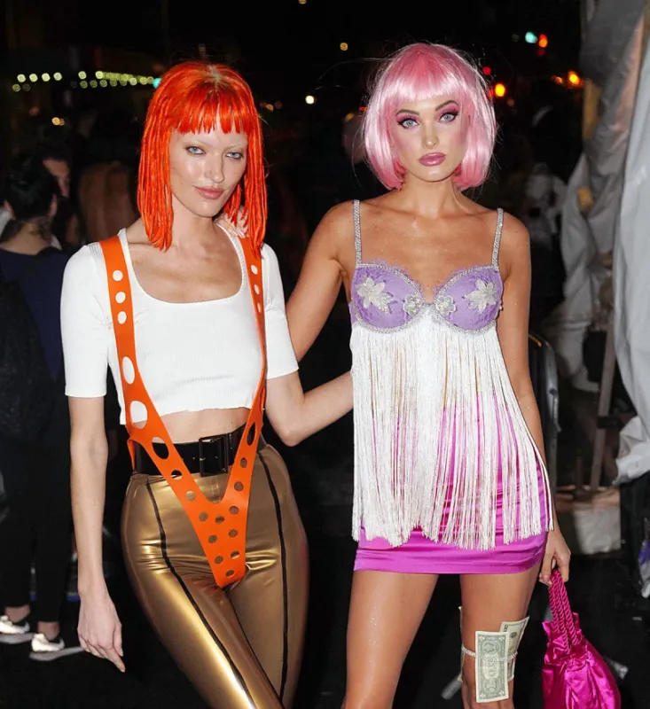 martha hunt and elsa hosk at heidi's annual halloween party