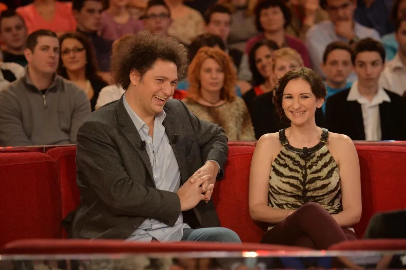 magician eric antoine and his wife calista at the taping of vivement dimanche on december 18, 2013 in paris, france photo by max colin abacapresscom , 668951 080 paris france