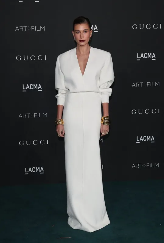 hailey baldwin bieber attending the 10th annual lacma art+film gala at los angeles county museum of art on november 06, 2021 in los angeles, ca, usa photo by jen lowery splash news abacapresscom