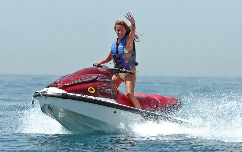 exclusive - elsa fayer during her holidays in marbella - spain