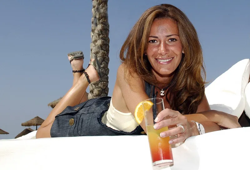 exclusive - elsa fayer during her holidays in marbella - spain