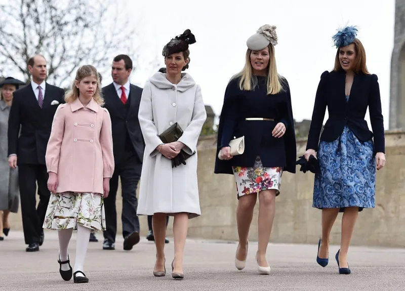 british royals at easter sunday service - berkshire