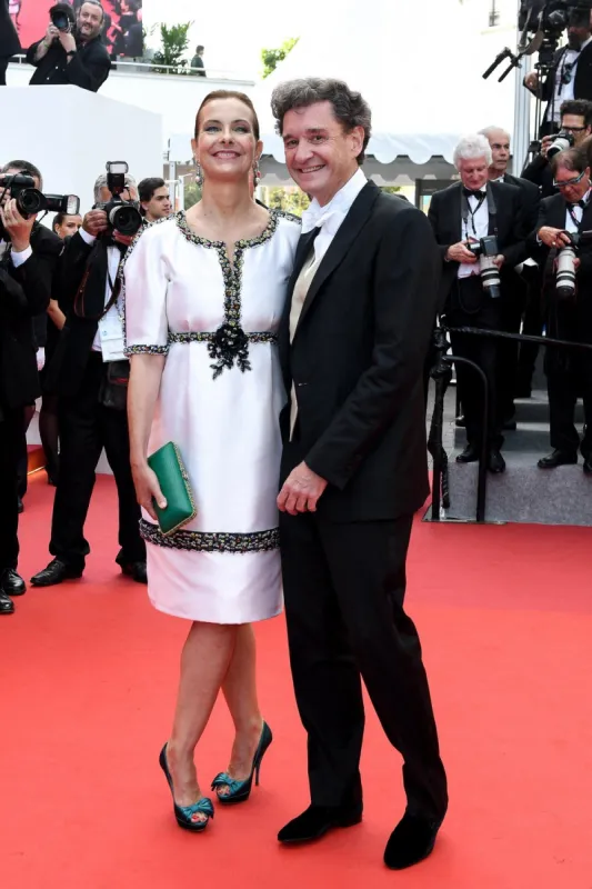 carole bouquet and philippe sereys arrive to 70th anniversary celebration at palais des festivals, as part of 70th cannes film festival, in cannes, france on may 23, 2017 photo by ammar abd rabbo abacapresscom , 594112 008 cannes france