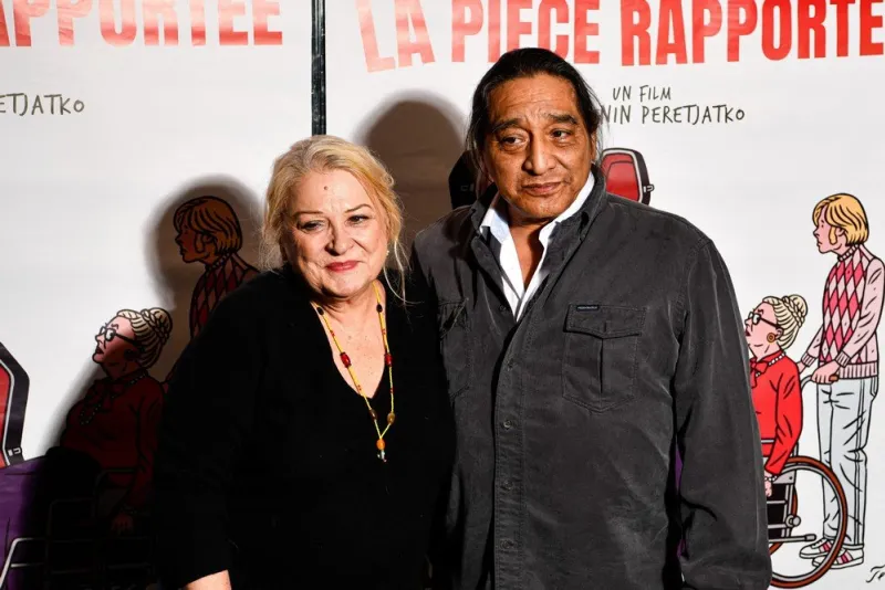 josiane balasko and his husband george aguilar attend the photocall for the premiere of la piece rapportee at ugc les halles in paris, france on november 30, 2021 photo by victor joly abacapresscom , 790019 007 paris france