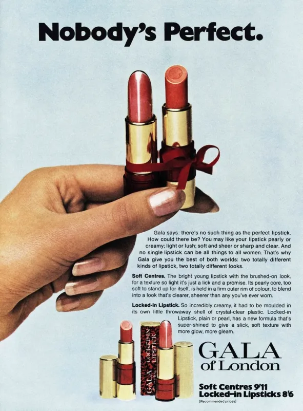 c4mjny full page original advertisement in fashion magazine circa 1969 for cosmetics by gala of london photo by alamy abacapresscom
