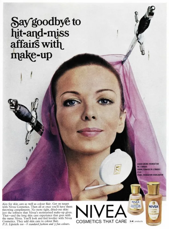 c4mjxt classic full page original advertisement in fashion magazine circa 1969 for cosmetics by nivea photo by alamy abacapresscom