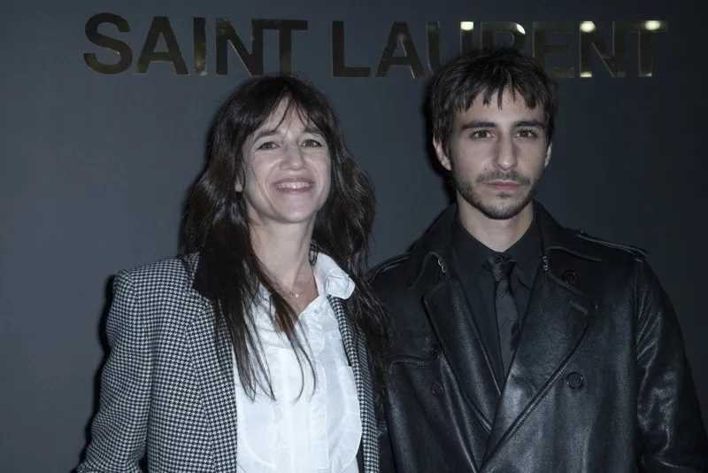 charlotte gainsbourg and her son ben attal attending the saint laurent womenswear spring summer 2021 show as part of paris fashion week in paris, france on september 28, 2021 photo by aurore marechal abacapresscom , 782179 139 paris france