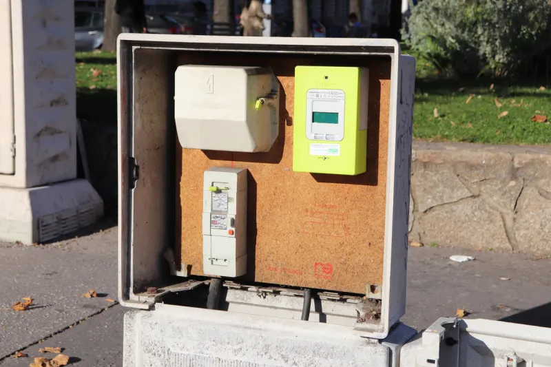 communicating electricity meter, linky, city of lyon, department of rhone, france