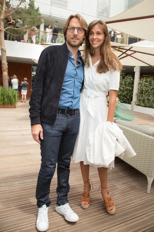 ophelie meunier and husband mathieu vergne at the village during his last match during french tennis open at roland-garros arena on june 01, 2018 in paris, france photo by nasser berzane abacapresscom , 639193 055 paris france