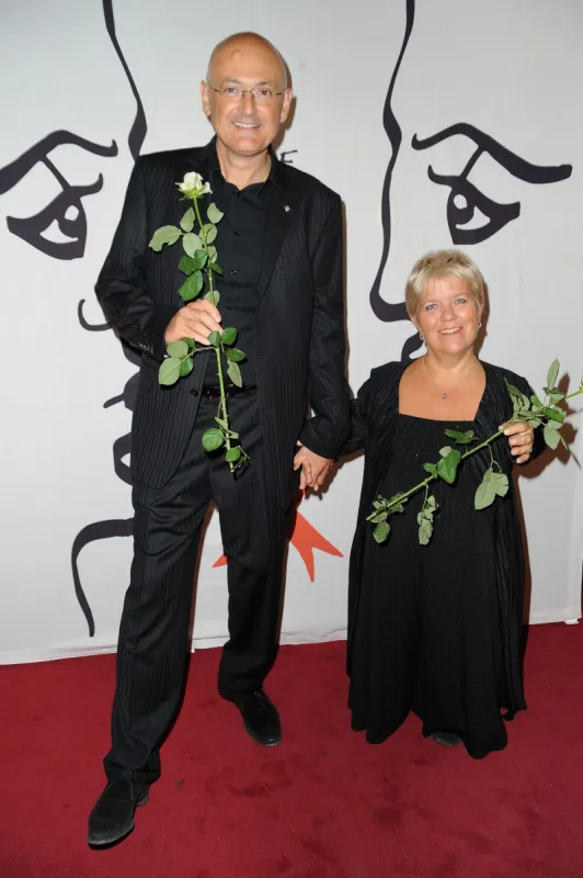 mimie mathy and husband during the 18th annual 'faire face' fundraising gala against children's aids held at the opera in avignon, france, on october 15, 2011 photo by nicolas briquet abacapresscom , 293866 021 avignon france