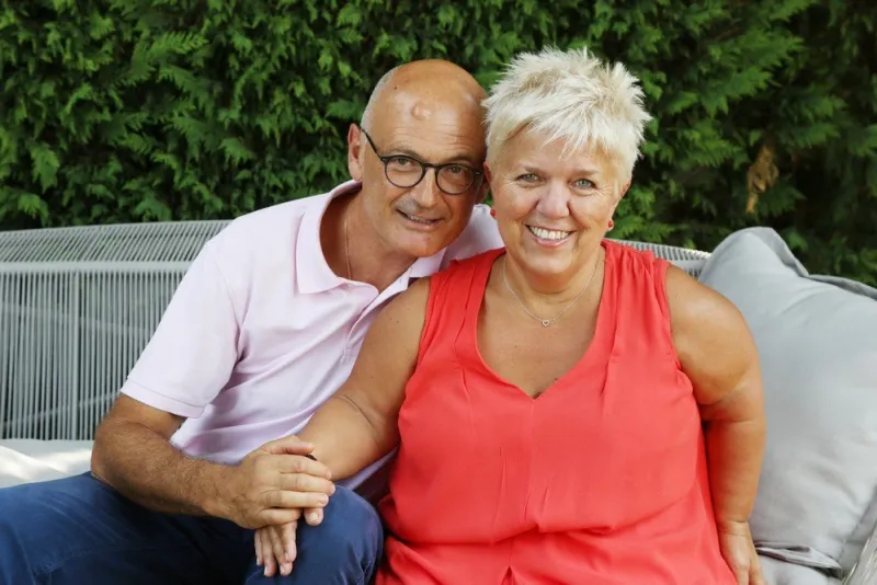 benoist gerard and his wife mimie mathy pose at a photocall as part of the 9th angouleme film festival in angouleme, france on august 26, 2016 photo by jerome domine abacapresscom , 560455 024 angouleme france