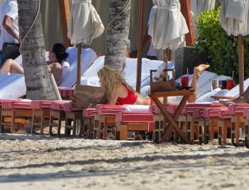 exclusive - victoria silvstedt beachside - st barts