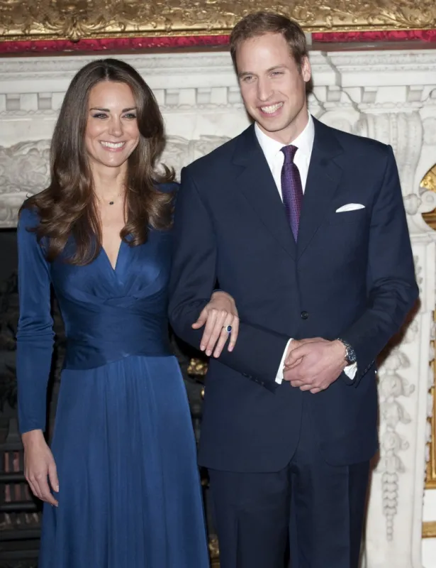 announcement of prince william's engagement of to kate middleton - london