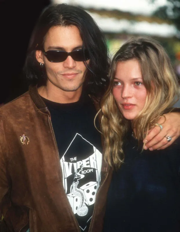 johnny depp and kate moss (undated) photo by john barrett photolink everett collection  abacapresscom <motcle99> file archives file picture press photographer journalist media < motcle99>