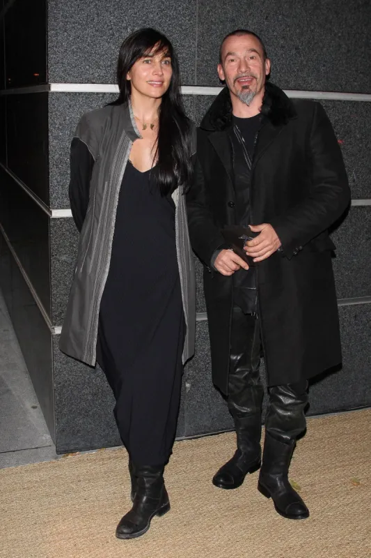 florent pagny and his wife azucena attending a cocktail party to celebrate the arrival of axel duroux at the head of tf1 tv channel in boulogne billancourt, france on september 16, 2009 photo by guignebourg-gorassini abacapresscom