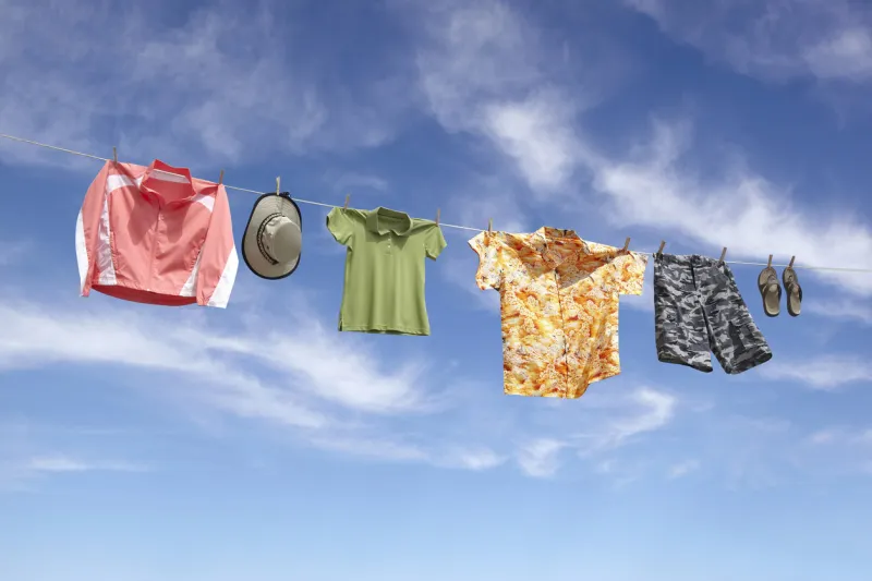 clothesline drying