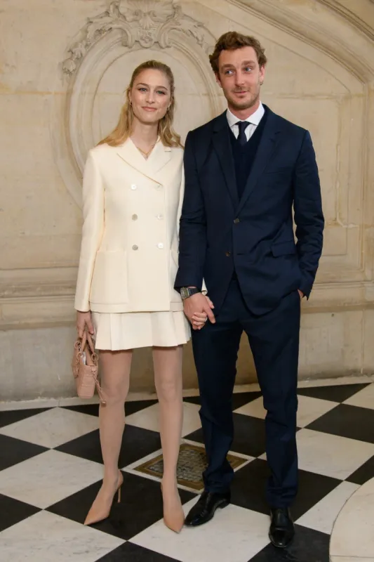 beatrice borromeo and pierre casiraghi attend the dior haute couture spring summer 2022 show as part of paris fashion week on january 24, 2022 in paris, france photo by abacapresscom , 795912 024 paris france