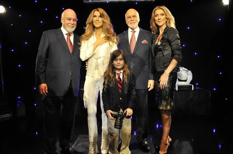 unveiling of celine dion and rene angelil wax figure - paris