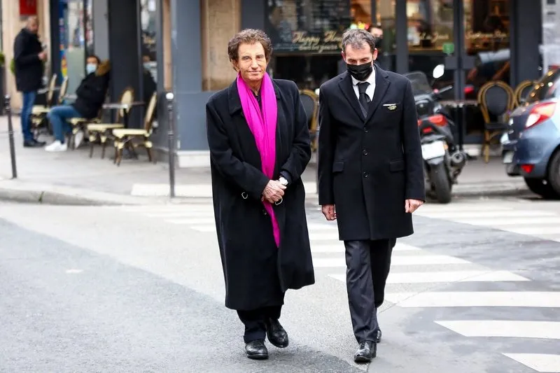 jack lang during the funeral of fashion designer manfred thierry mugler at the protestant temple of the oratory of the louvre in paris, france on february 4, 2022 mugler died at the age of 73 on january 23 photo by nasser berzane abacapresscom