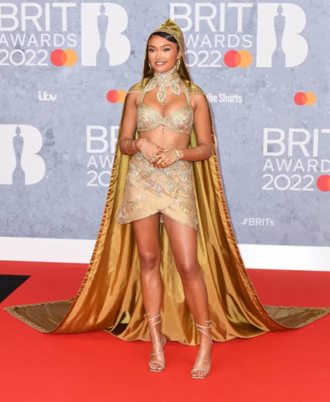 joy crookes arriving at the brit awards 2022 held at the o2, london, uk, february 8, 2022 photo by doug peters empics abacapresscom