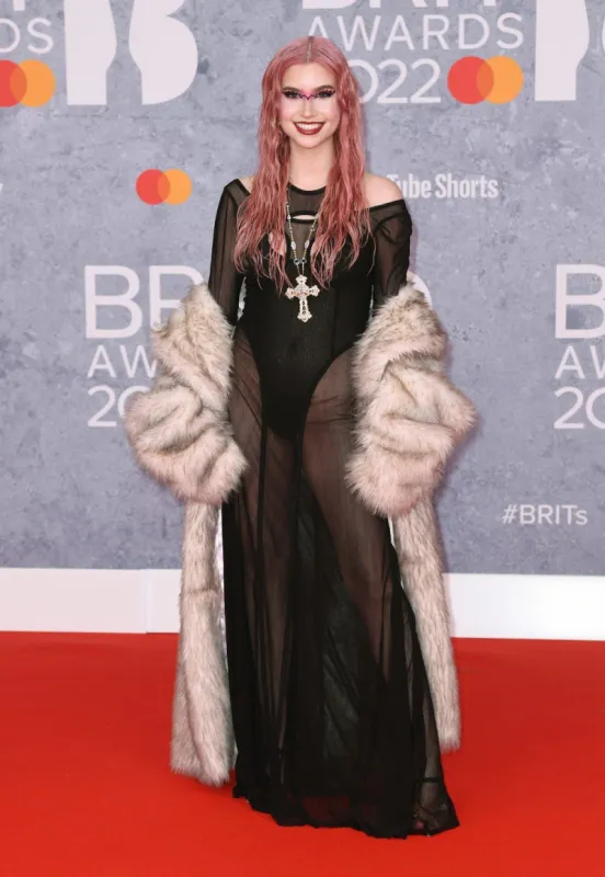 abby roberts arriving at the brit awards 2022 held at the o2, london, uk, february 8, 2022 photo by doug peters empics abacapresscom