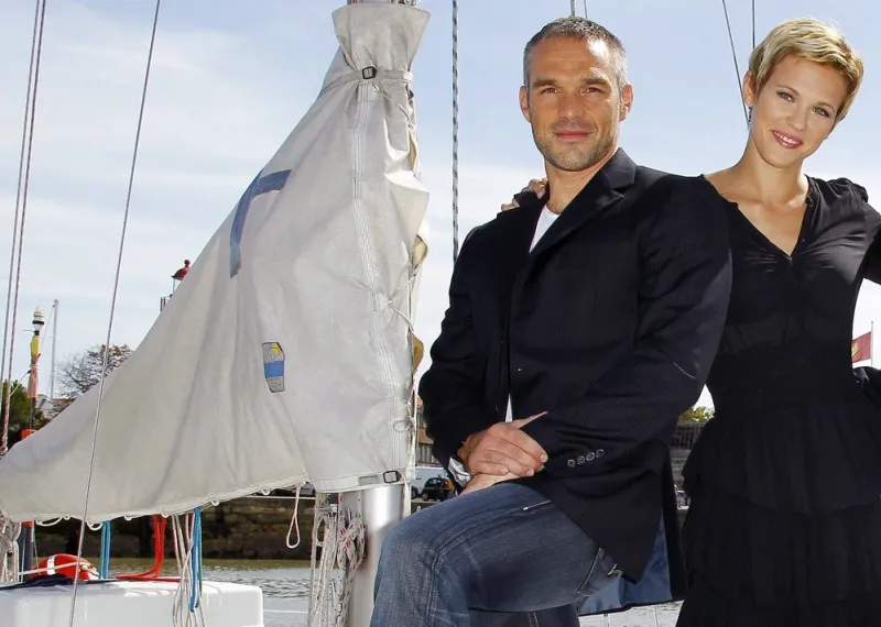 lorie pester poses with cast member (and new boyfriend) philippe bas during a photcall for the movie 'un mari de trop' during the 12th festival of tv fiction in la rochelle, france, on september 10, 2010 photo by patrick bernard abacapresscom